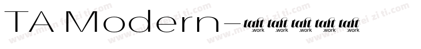 TA Modern字体转换